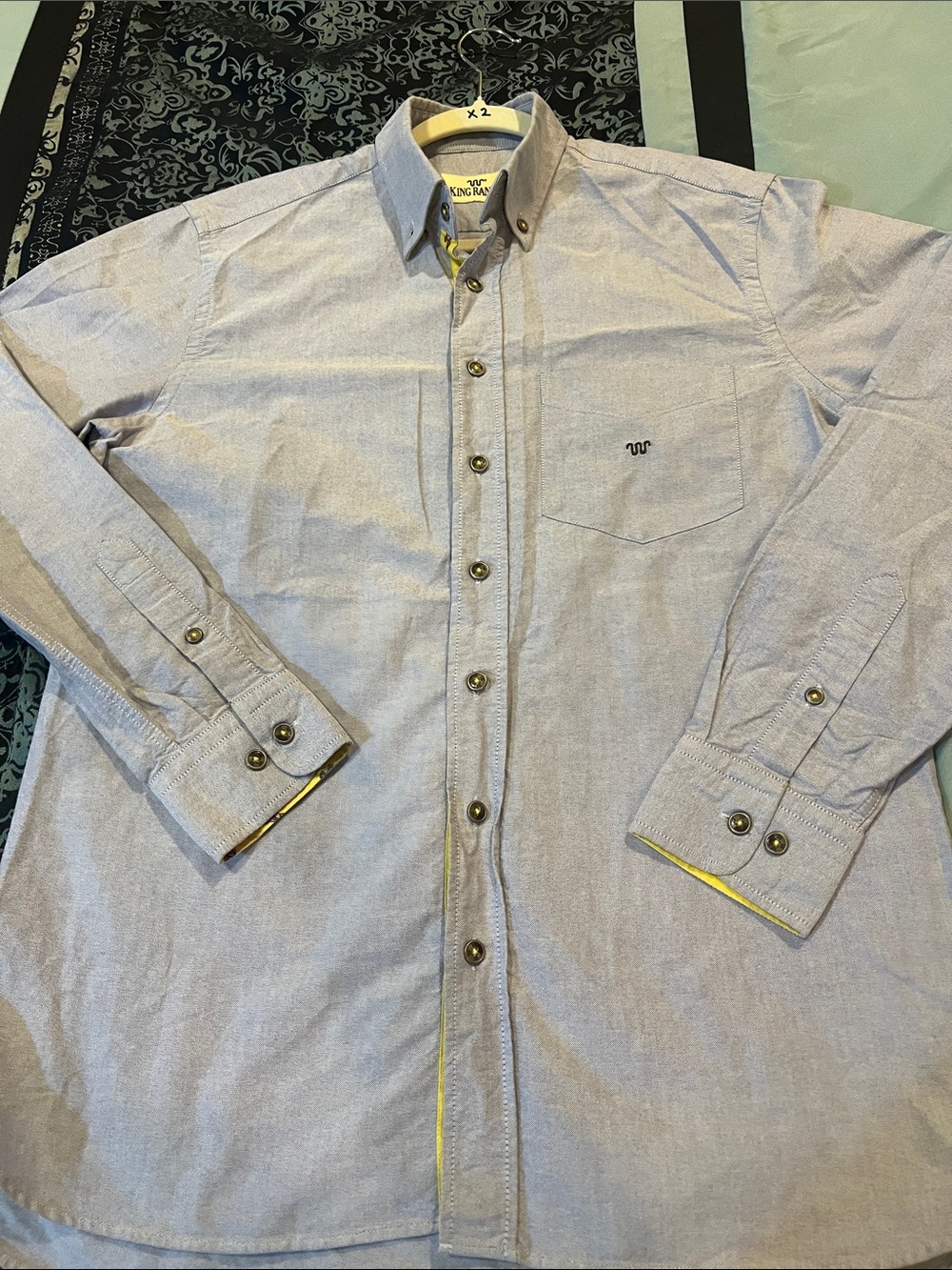 KING RANCH Light Blue Long-Sleeve Button-Down Shirt by BONGO